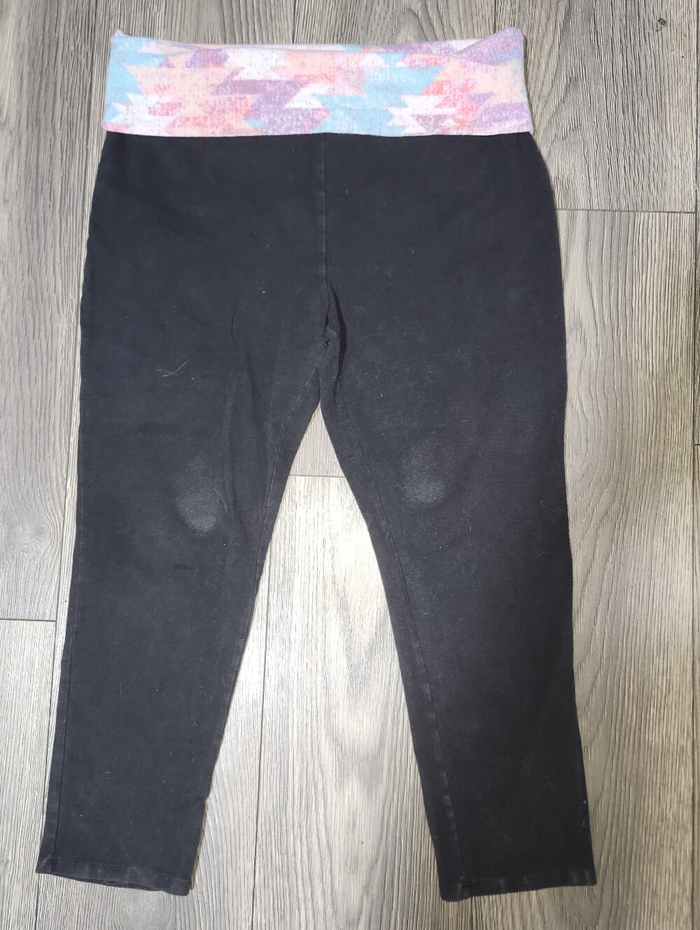 Women's Size Large Joe Boxer Fold-Over Capri Yoga Pants/Leggings